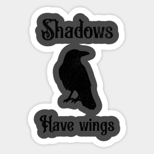 Shadows Have Wings – Dark Crow Silhouette Design Sticker
